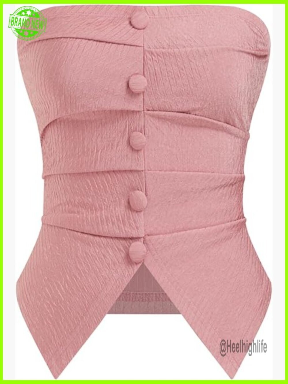 Strapless Ruched Crop Top Split Tube Top Y2K Going Out